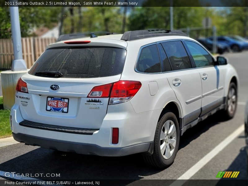 Satin White Pearl / Warm Ivory 2011 Subaru Outback 2.5i Limited Wagon