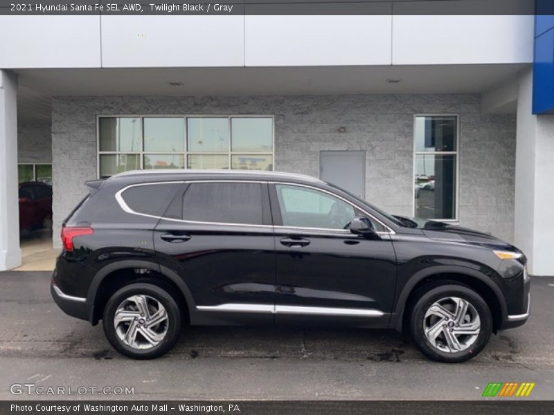Twilight Black / Gray 2021 Hyundai Santa Fe SEL AWD