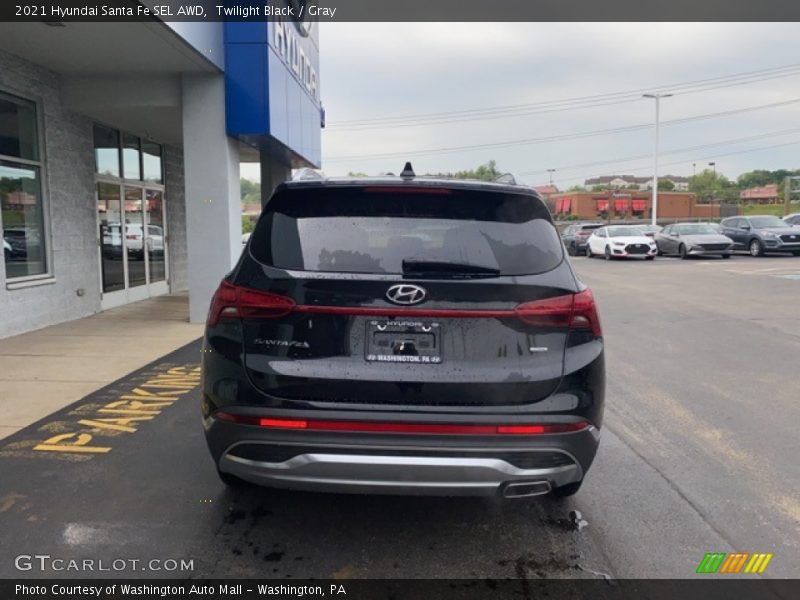 Twilight Black / Gray 2021 Hyundai Santa Fe SEL AWD