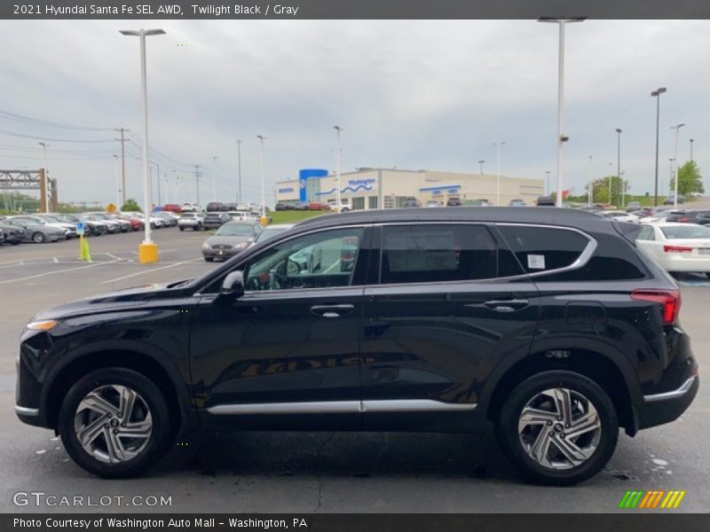 Twilight Black / Gray 2021 Hyundai Santa Fe SEL AWD