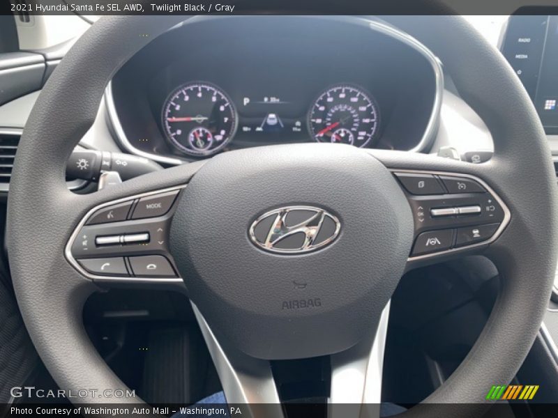 Twilight Black / Gray 2021 Hyundai Santa Fe SEL AWD
