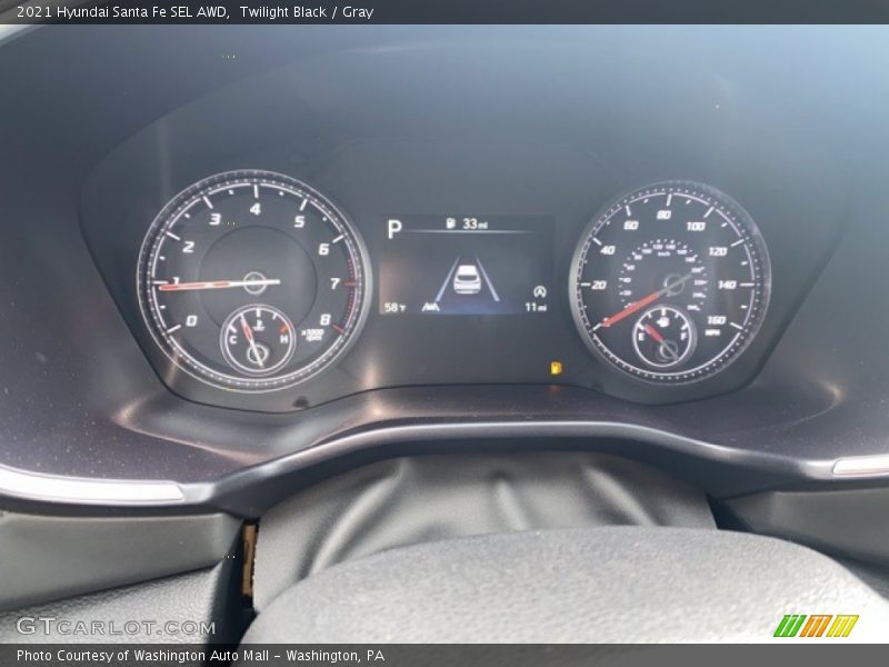 Twilight Black / Gray 2021 Hyundai Santa Fe SEL AWD