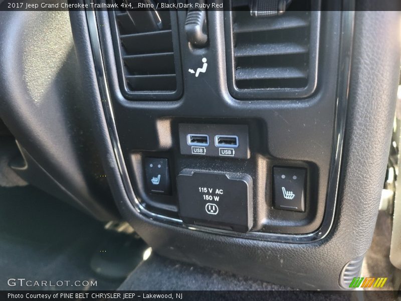 Rhino / Black/Dark Ruby Red 2017 Jeep Grand Cherokee Trailhawk 4x4