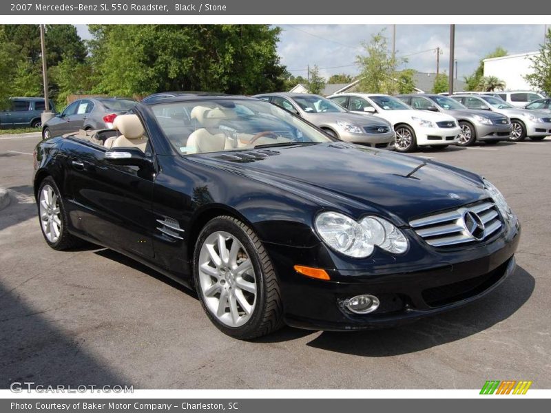 Black / Stone 2007 Mercedes-Benz SL 550 Roadster
