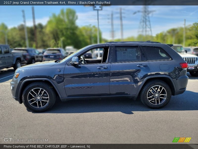 Rhino / Black/Dark Ruby Red 2017 Jeep Grand Cherokee Trailhawk 4x4