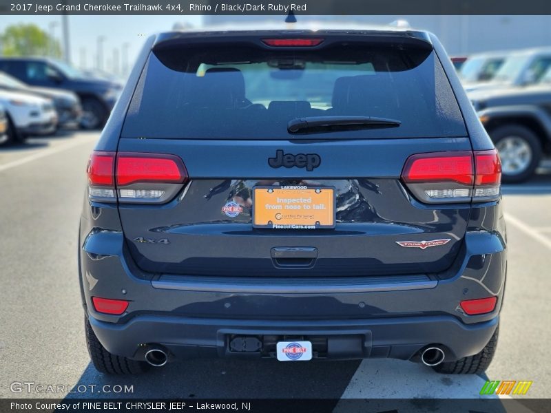 Rhino / Black/Dark Ruby Red 2017 Jeep Grand Cherokee Trailhawk 4x4