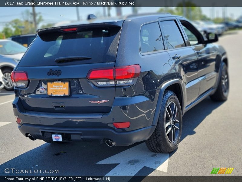 Rhino / Black/Dark Ruby Red 2017 Jeep Grand Cherokee Trailhawk 4x4