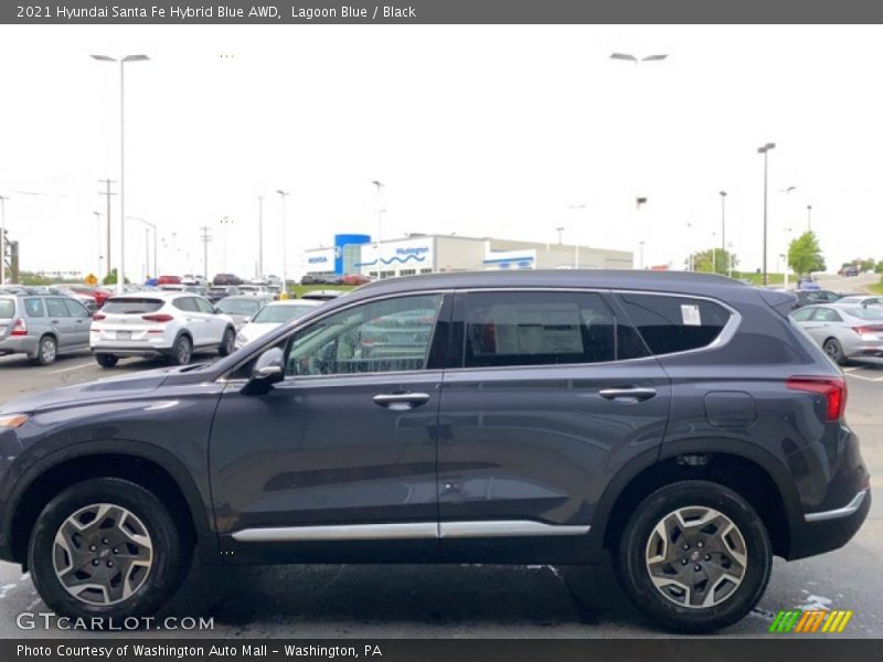 Lagoon Blue / Black 2021 Hyundai Santa Fe Hybrid Blue AWD