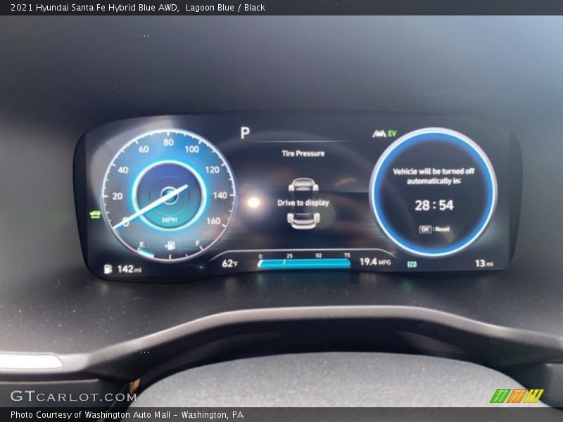 Lagoon Blue / Black 2021 Hyundai Santa Fe Hybrid Blue AWD