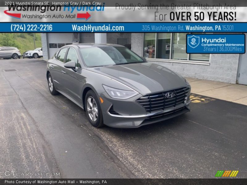 Hampton Gray / Dark Gray 2021 Hyundai Sonata SE
