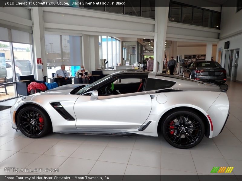 Blade Silver Metallic / Jet Black 2018 Chevrolet Corvette Z06 Coupe