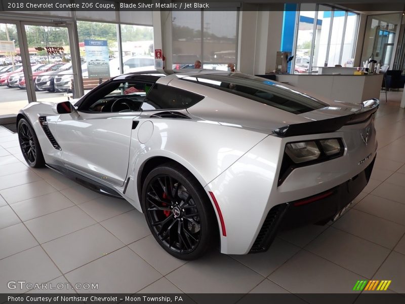 Blade Silver Metallic / Jet Black 2018 Chevrolet Corvette Z06 Coupe