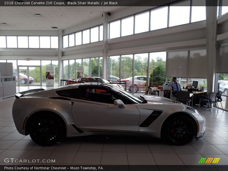Blade Silver Metallic / Jet Black 2018 Chevrolet Corvette Z06 Coupe