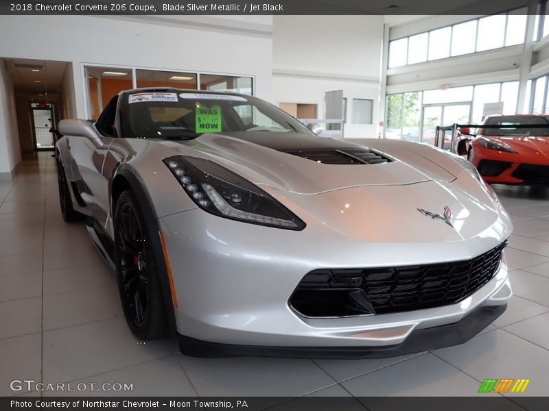 Blade Silver Metallic / Jet Black 2018 Chevrolet Corvette Z06 Coupe