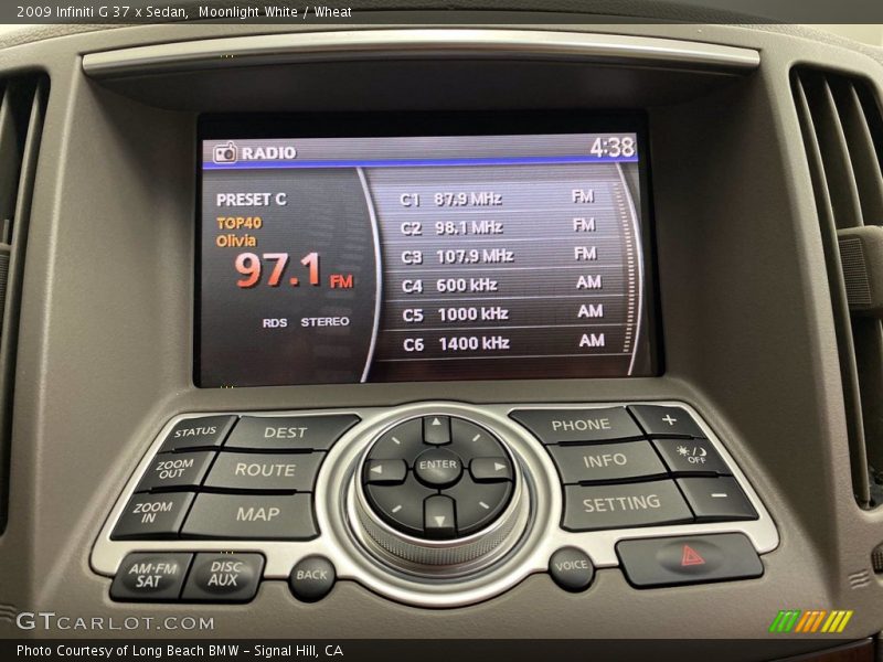 Moonlight White / Wheat 2009 Infiniti G 37 x Sedan