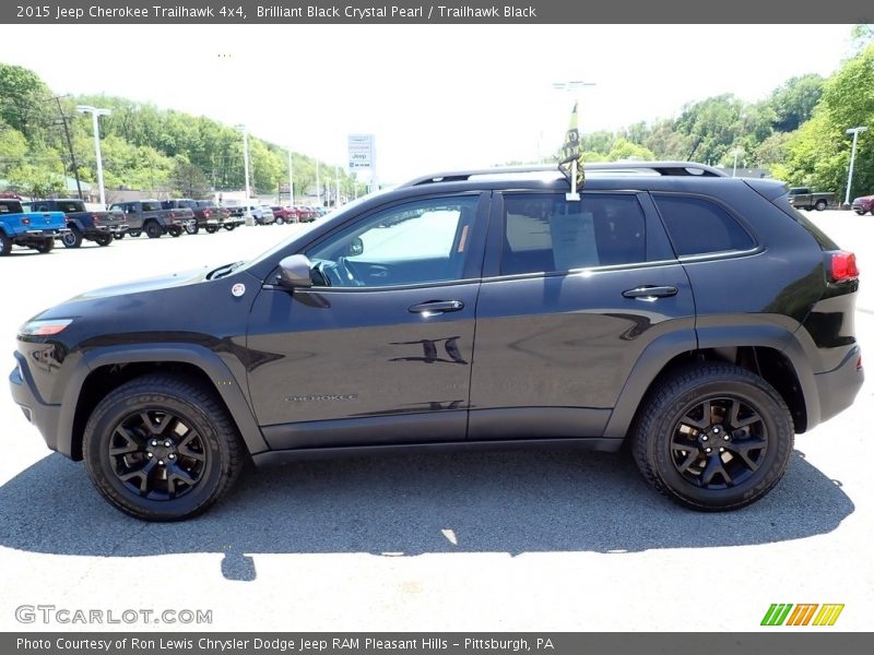 Brilliant Black Crystal Pearl / Trailhawk Black 2015 Jeep Cherokee Trailhawk 4x4