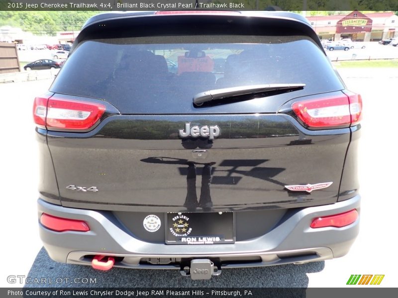 Brilliant Black Crystal Pearl / Trailhawk Black 2015 Jeep Cherokee Trailhawk 4x4