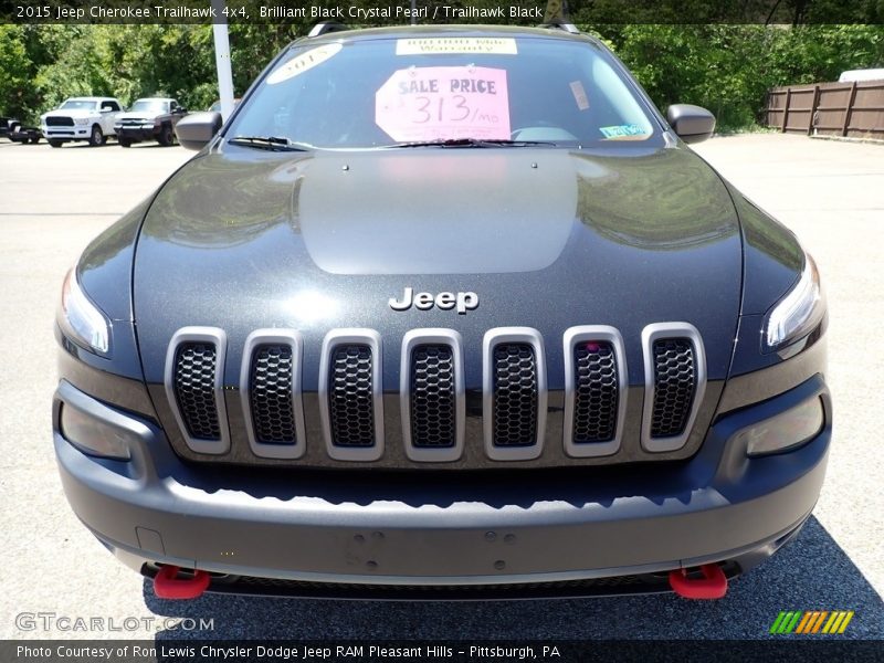 Brilliant Black Crystal Pearl / Trailhawk Black 2015 Jeep Cherokee Trailhawk 4x4