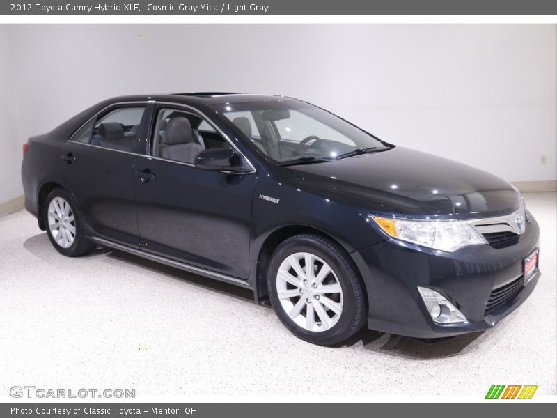 Cosmic Gray Mica / Light Gray 2012 Toyota Camry Hybrid XLE