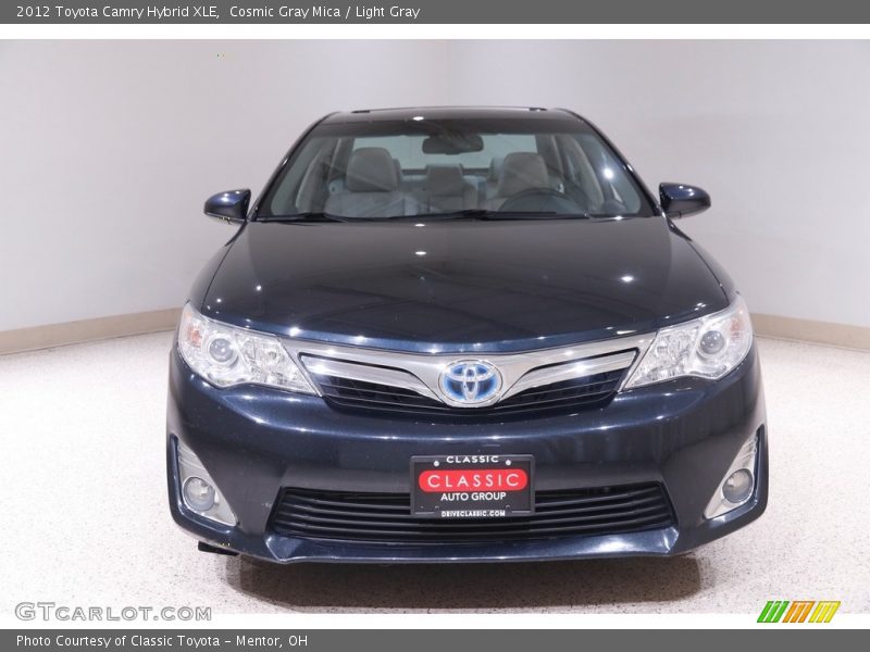 Cosmic Gray Mica / Light Gray 2012 Toyota Camry Hybrid XLE