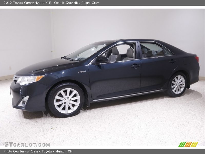 Cosmic Gray Mica / Light Gray 2012 Toyota Camry Hybrid XLE