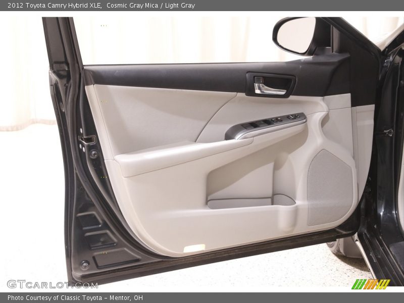 Cosmic Gray Mica / Light Gray 2012 Toyota Camry Hybrid XLE