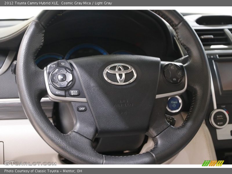 Cosmic Gray Mica / Light Gray 2012 Toyota Camry Hybrid XLE