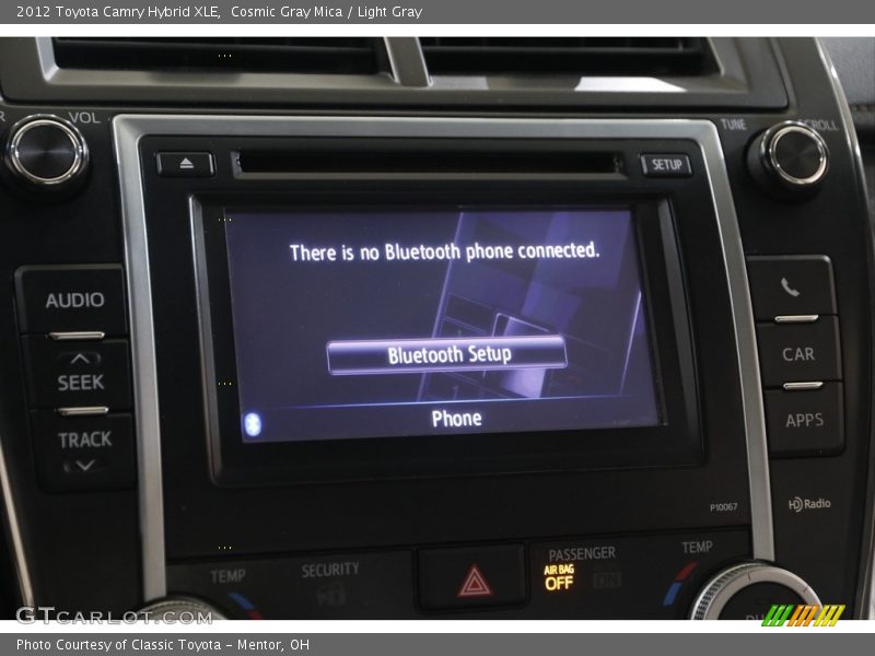 Cosmic Gray Mica / Light Gray 2012 Toyota Camry Hybrid XLE