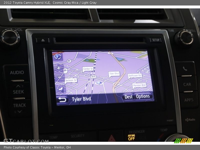 Cosmic Gray Mica / Light Gray 2012 Toyota Camry Hybrid XLE