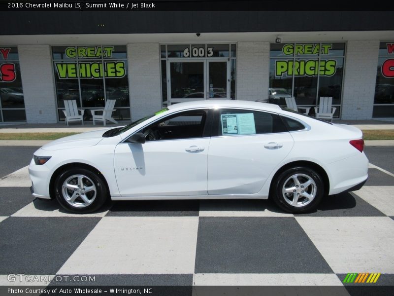 Summit White / Jet Black 2016 Chevrolet Malibu LS