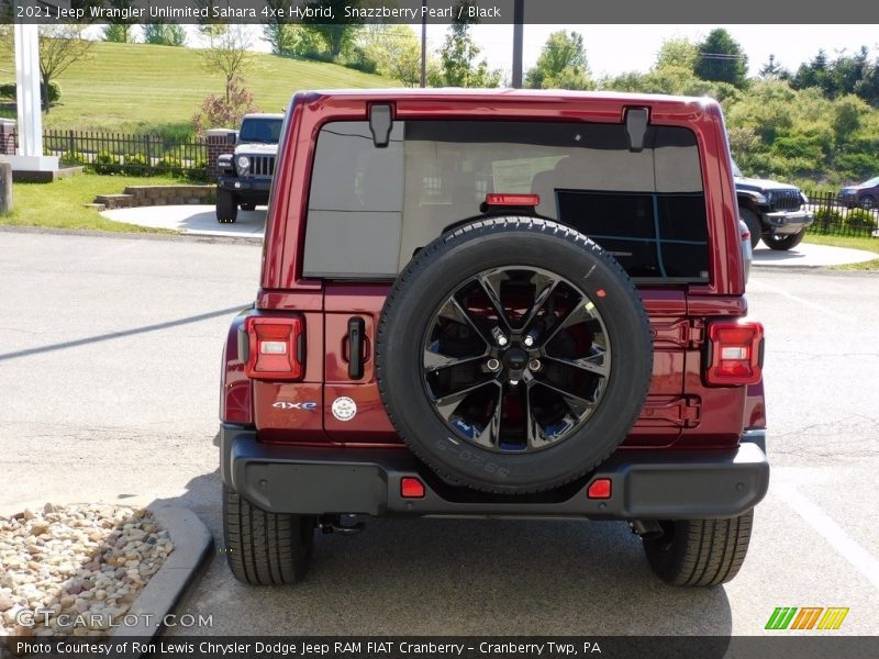 Snazzberry Pearl / Black 2021 Jeep Wrangler Unlimited Sahara 4xe Hybrid