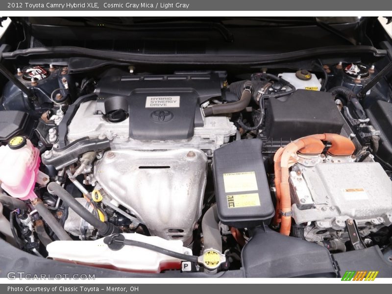 Cosmic Gray Mica / Light Gray 2012 Toyota Camry Hybrid XLE