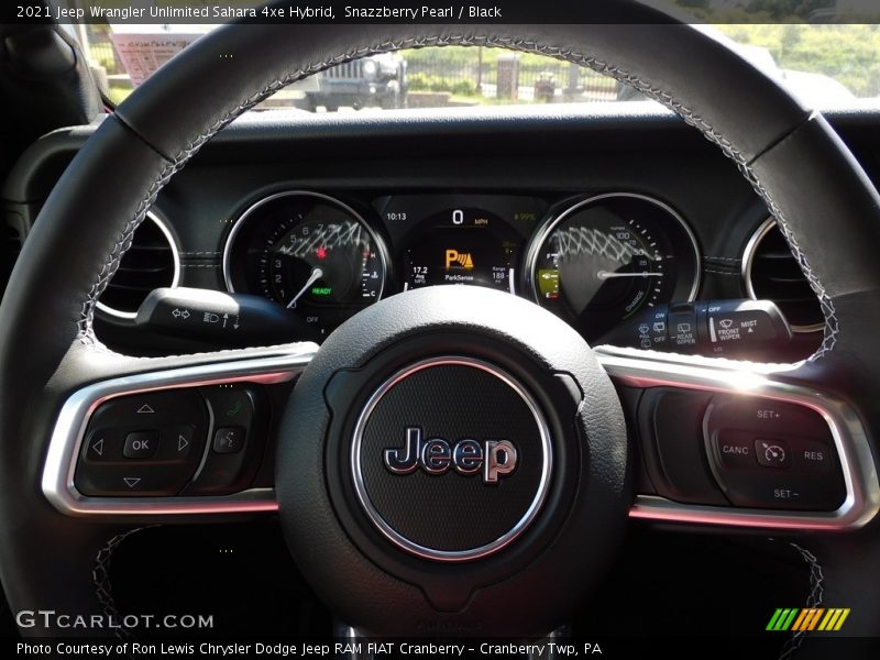 Snazzberry Pearl / Black 2021 Jeep Wrangler Unlimited Sahara 4xe Hybrid