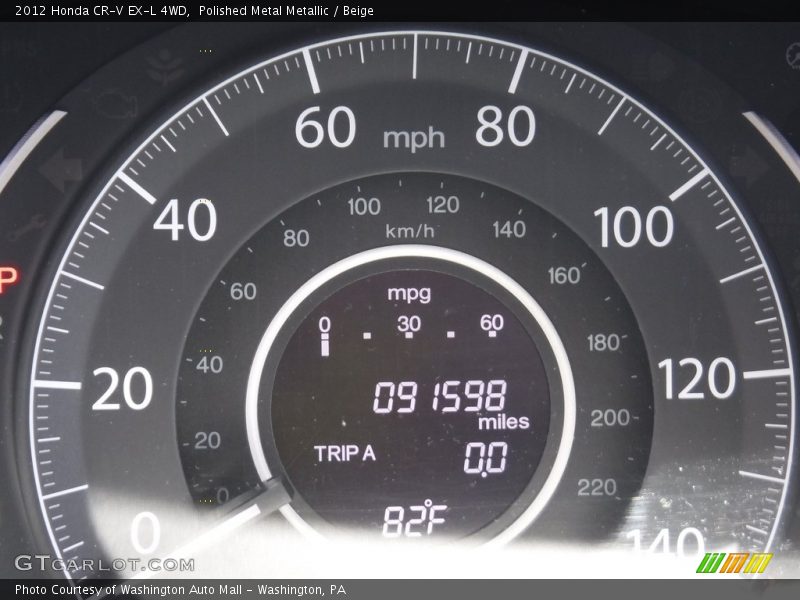 Polished Metal Metallic / Beige 2012 Honda CR-V EX-L 4WD