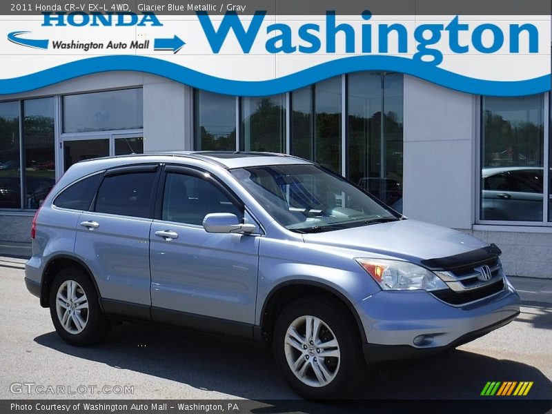 Glacier Blue Metallic / Gray 2011 Honda CR-V EX-L 4WD