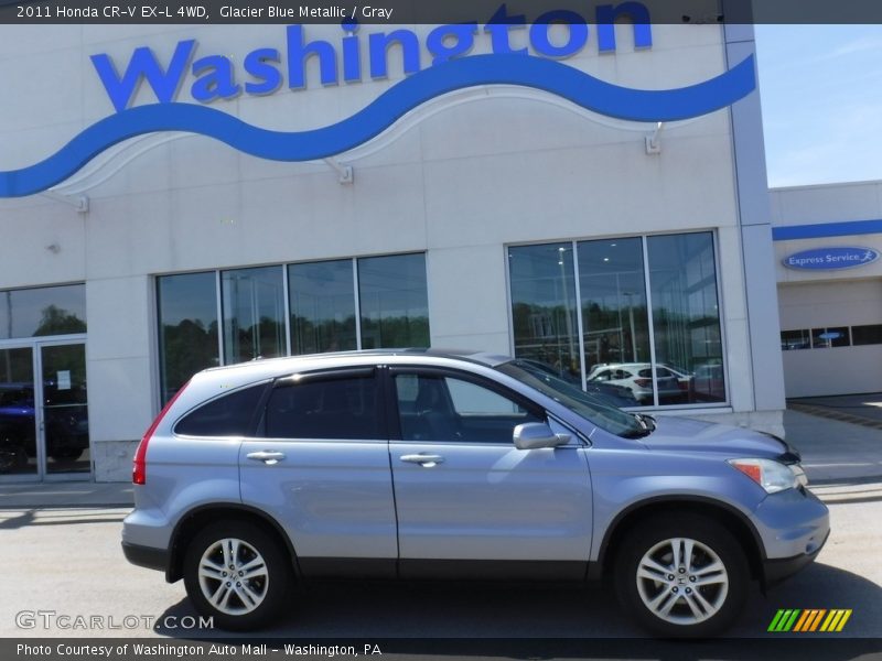 Glacier Blue Metallic / Gray 2011 Honda CR-V EX-L 4WD