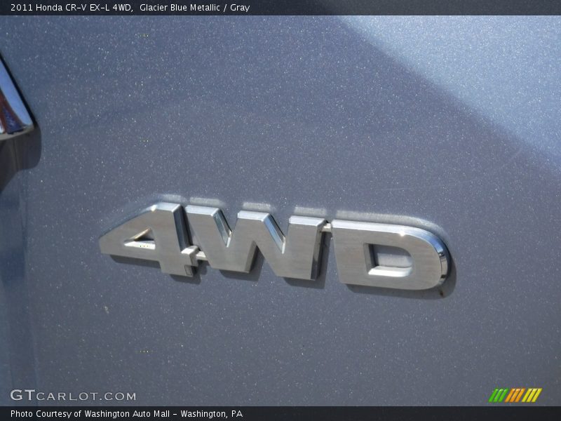 Glacier Blue Metallic / Gray 2011 Honda CR-V EX-L 4WD