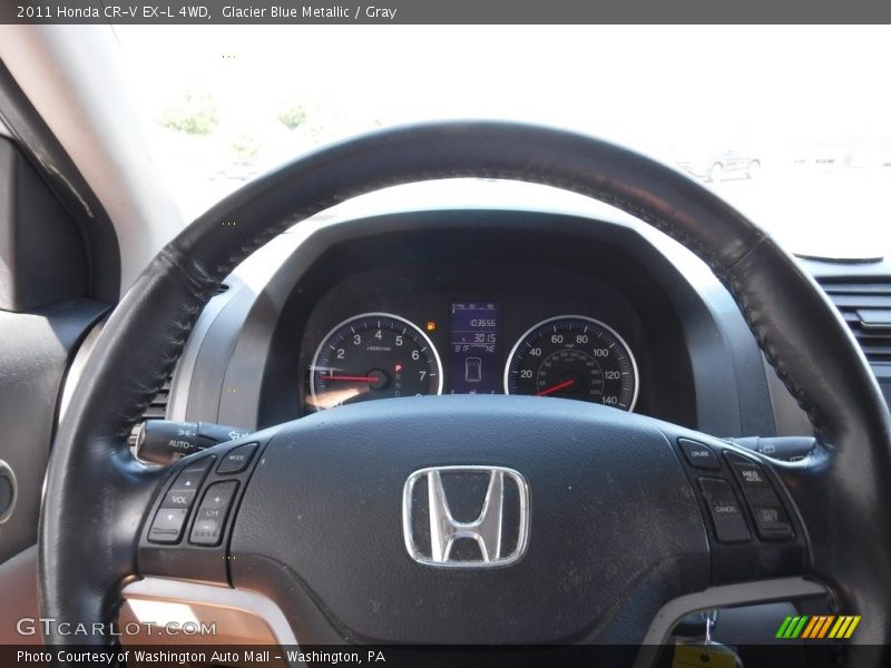 Glacier Blue Metallic / Gray 2011 Honda CR-V EX-L 4WD