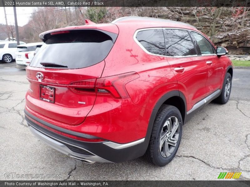 Calypso Red / Black 2021 Hyundai Santa Fe SEL AWD