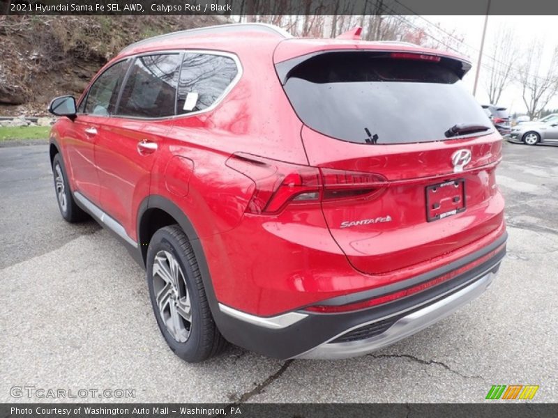Calypso Red / Black 2021 Hyundai Santa Fe SEL AWD
