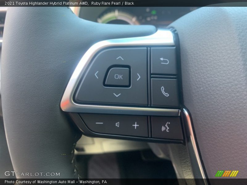 Ruby Flare Pearl / Black 2021 Toyota Highlander Hybrid Platinum AWD