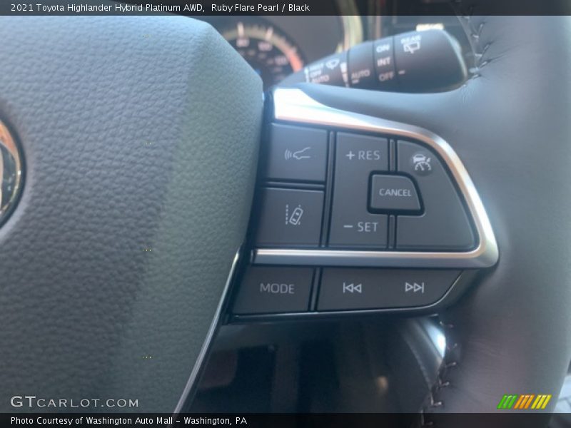 Ruby Flare Pearl / Black 2021 Toyota Highlander Hybrid Platinum AWD