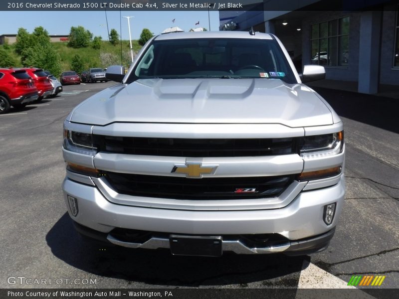 Silver Ice Metallic / Jet Black 2016 Chevrolet Silverado 1500 LT Double Cab 4x4