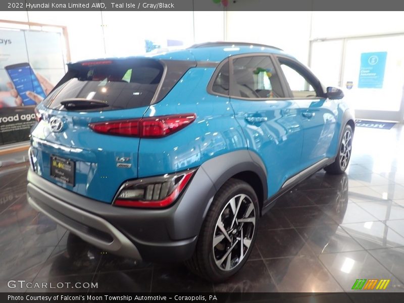 Teal Isle / Gray/Black 2022 Hyundai Kona Limited AWD