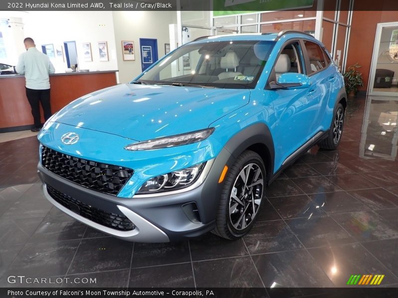 Teal Isle / Gray/Black 2022 Hyundai Kona Limited AWD
