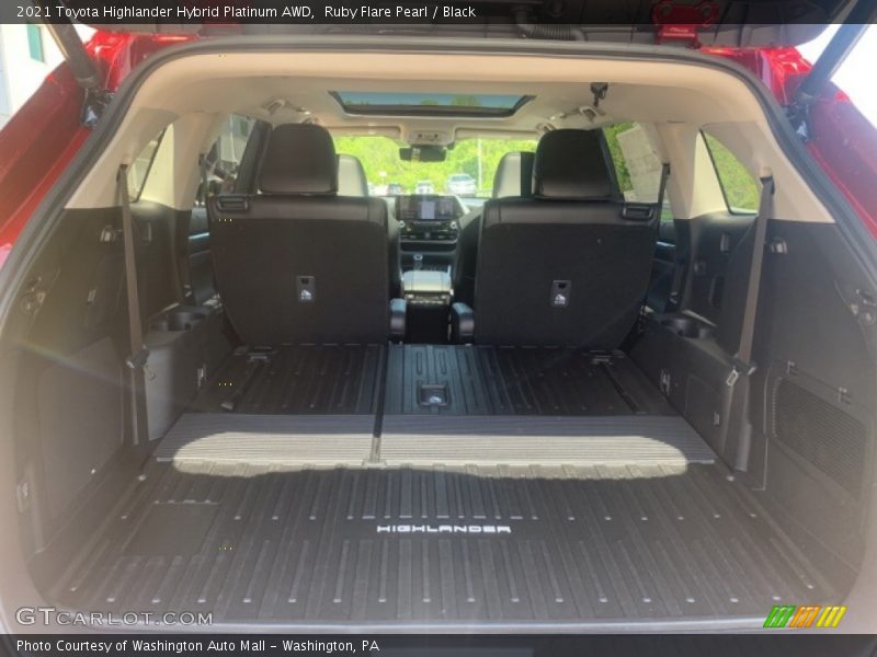 Ruby Flare Pearl / Black 2021 Toyota Highlander Hybrid Platinum AWD