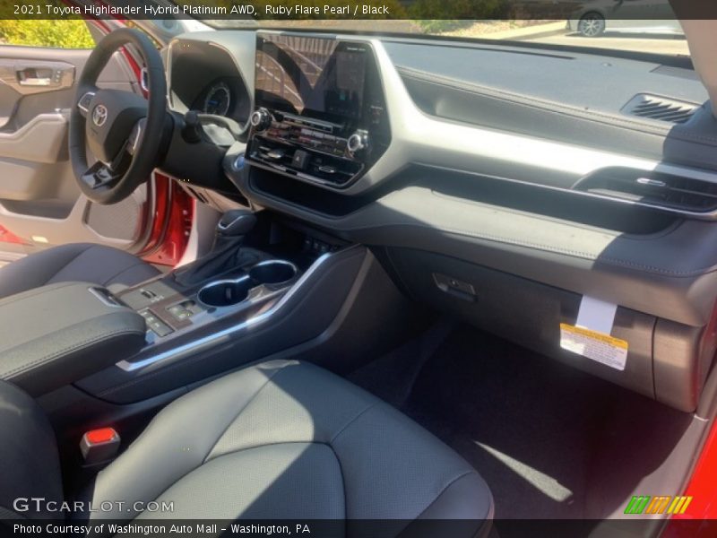 Ruby Flare Pearl / Black 2021 Toyota Highlander Hybrid Platinum AWD