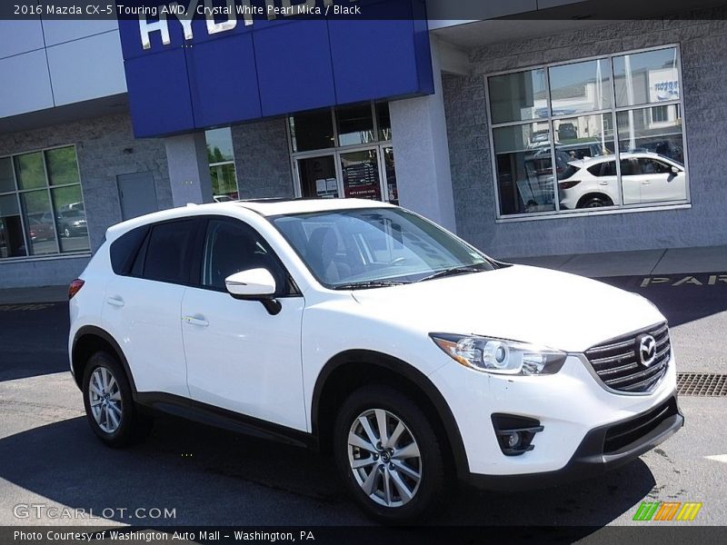 Crystal White Pearl Mica / Black 2016 Mazda CX-5 Touring AWD