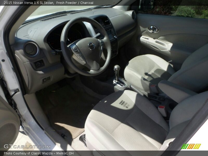 Fresh Powder / Charcoal 2015 Nissan Versa 1.6 SL Sedan