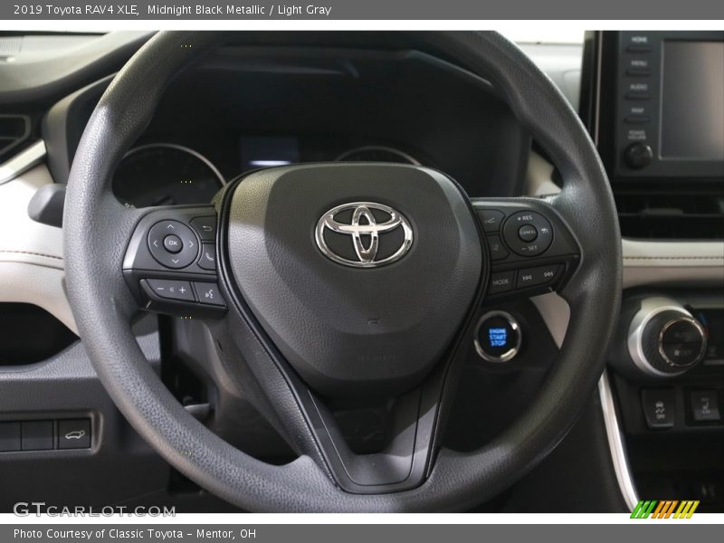 Midnight Black Metallic / Light Gray 2019 Toyota RAV4 XLE